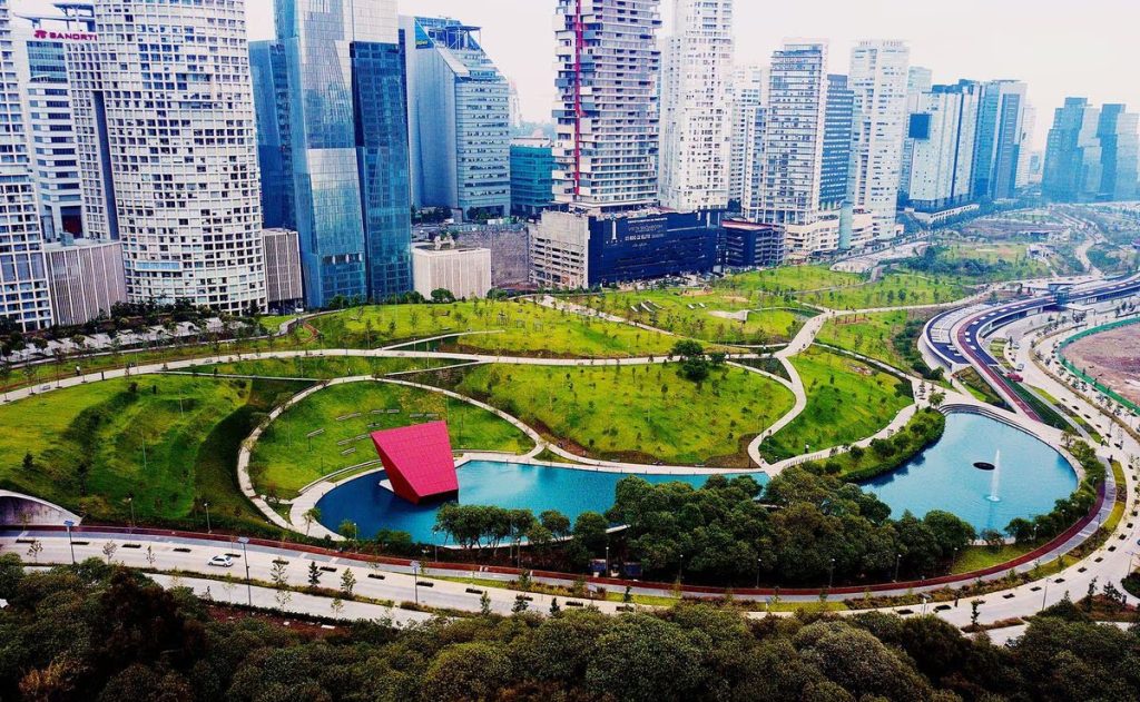 Parque La Mexicana en Santa Fe CDMX